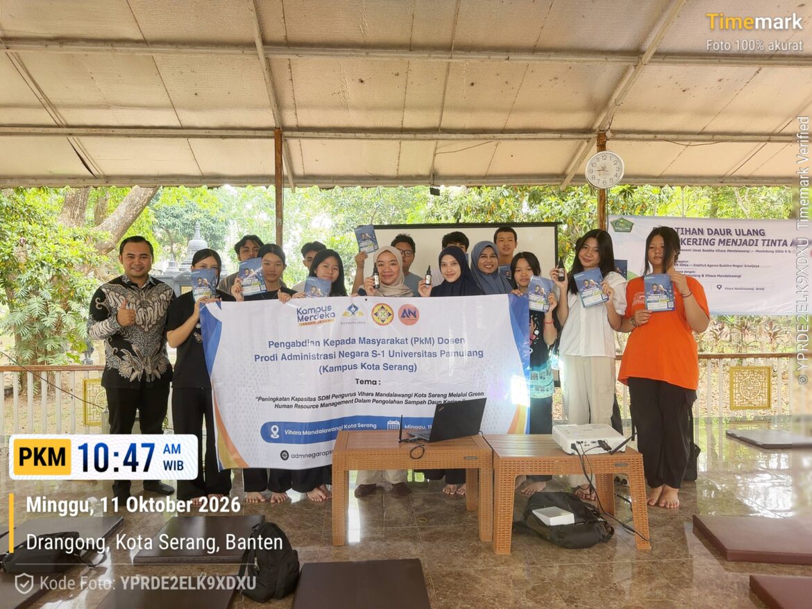 ‎PkM Dosen Administrasi Negara S-1 UNPAM Serang Sosialisasikan pentingnya peningkatan kapasitas SDM melalui Green Human Resource Management (GHRM)